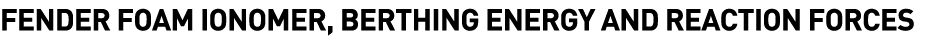  FENDER FOAM IONOMER, BERTHING ENERGY AND REACTION FORCES