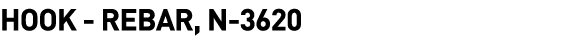  Hook - Rebar, N-3620