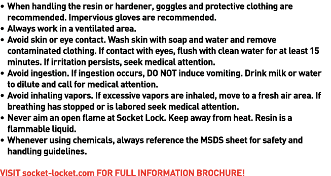    When handling the resin or hardener, goggles and protective clothing are recommended  Impervious gloves are recomm   