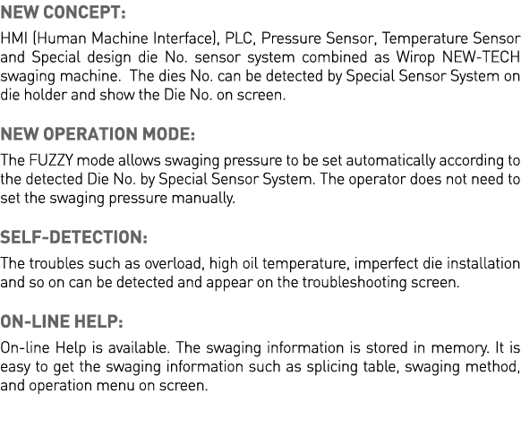 NEW CONCEPT: HMI (Human Machine Interface), PLC, Pressure Sensor, Temperature Sensor and Special design die No  senso   