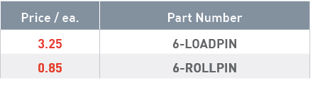 Price   ea ,Part Number,3 25,6-LOADPIN,0 85,6-ROLLPIN